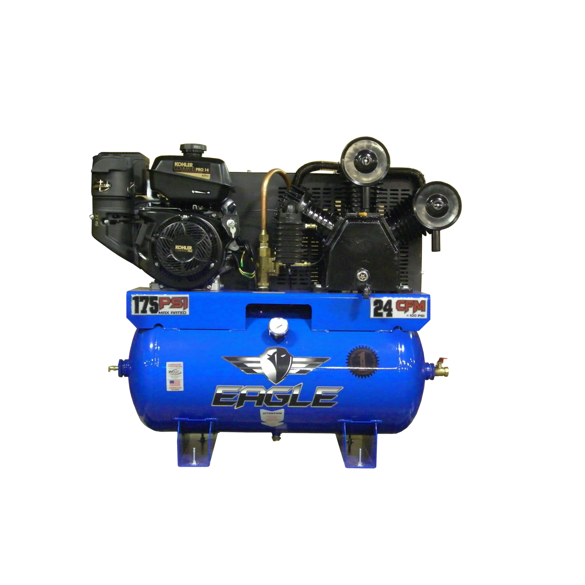 EAGLE, 30 Gallon Truck Mount Compressor, Horsepower 14 HP, Air Tank Size 30 Gal, Model# 14G30TRKE